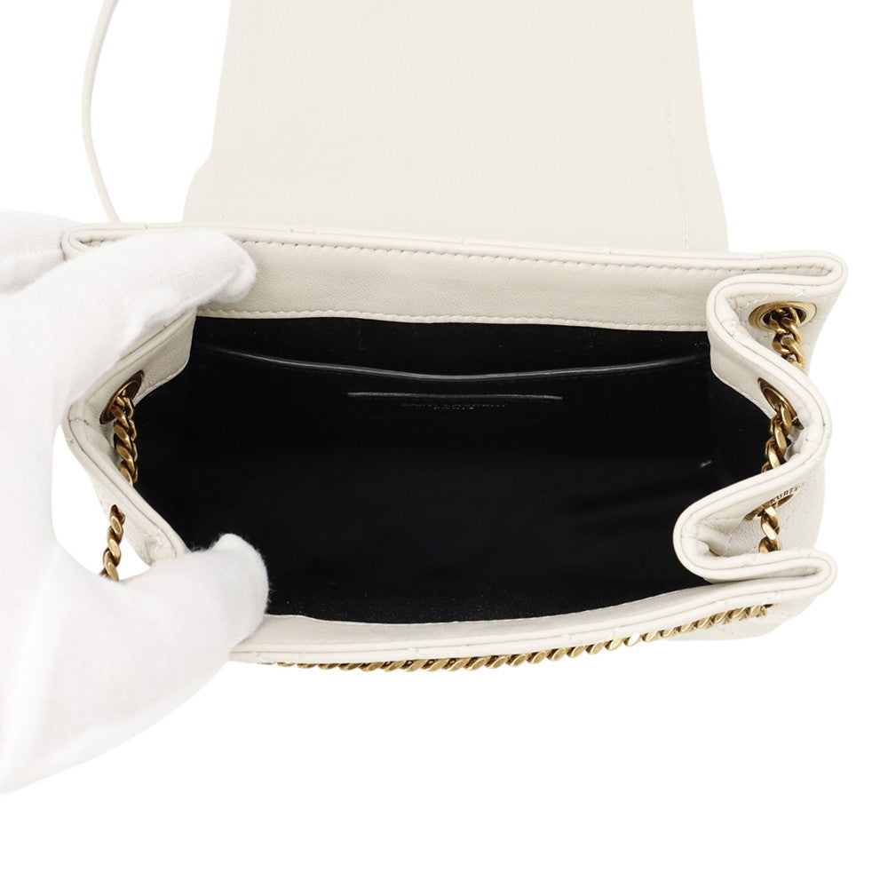 SAINT LAURENT PARIS Mini Nolita White1672738 Leather