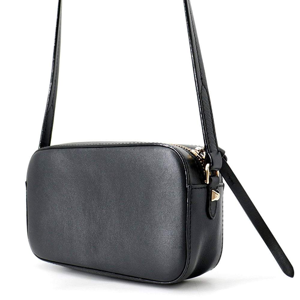 JIMMY CHOO Varenne Shoulder Bag Black Leather
