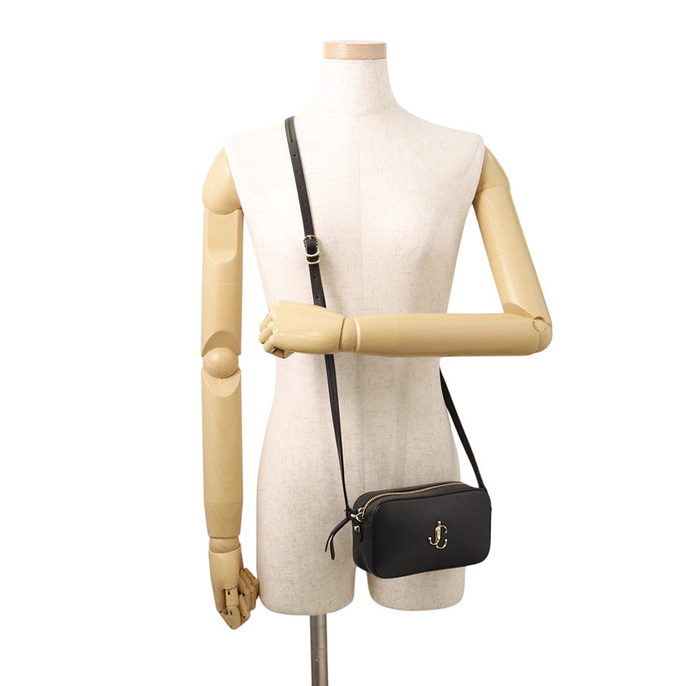 JIMMY CHOO Varenne Shoulder Bag Black Leather
