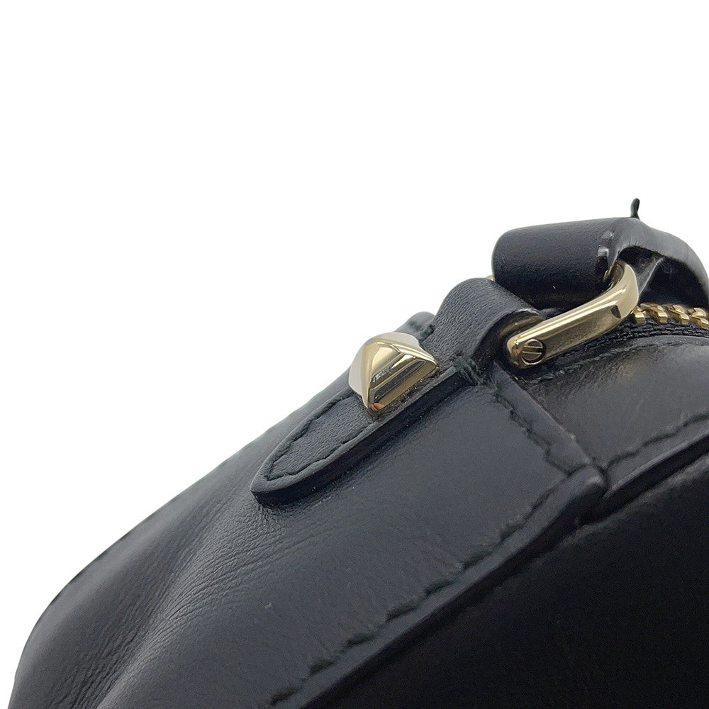 JIMMY CHOO Varenne Shoulder Bag Black Leather