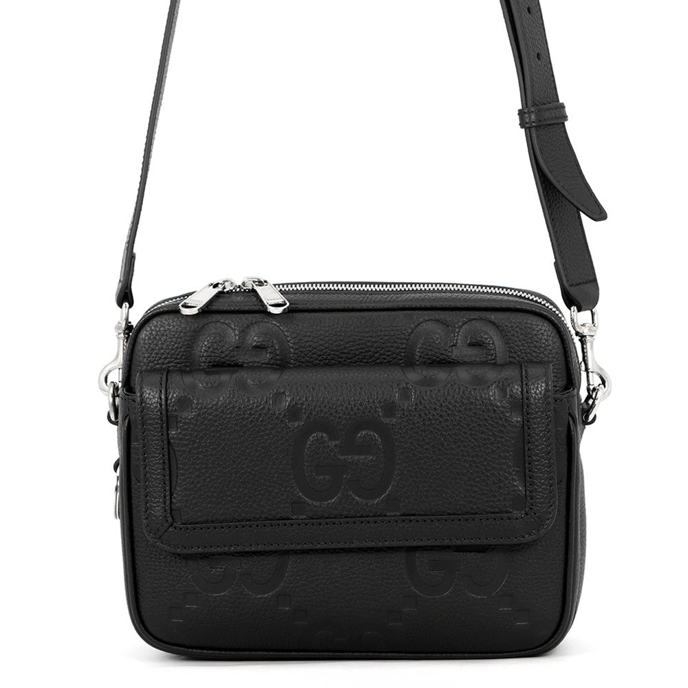 GUCCI Jumbo GG Small Cross Body Bag Black794088 Leather