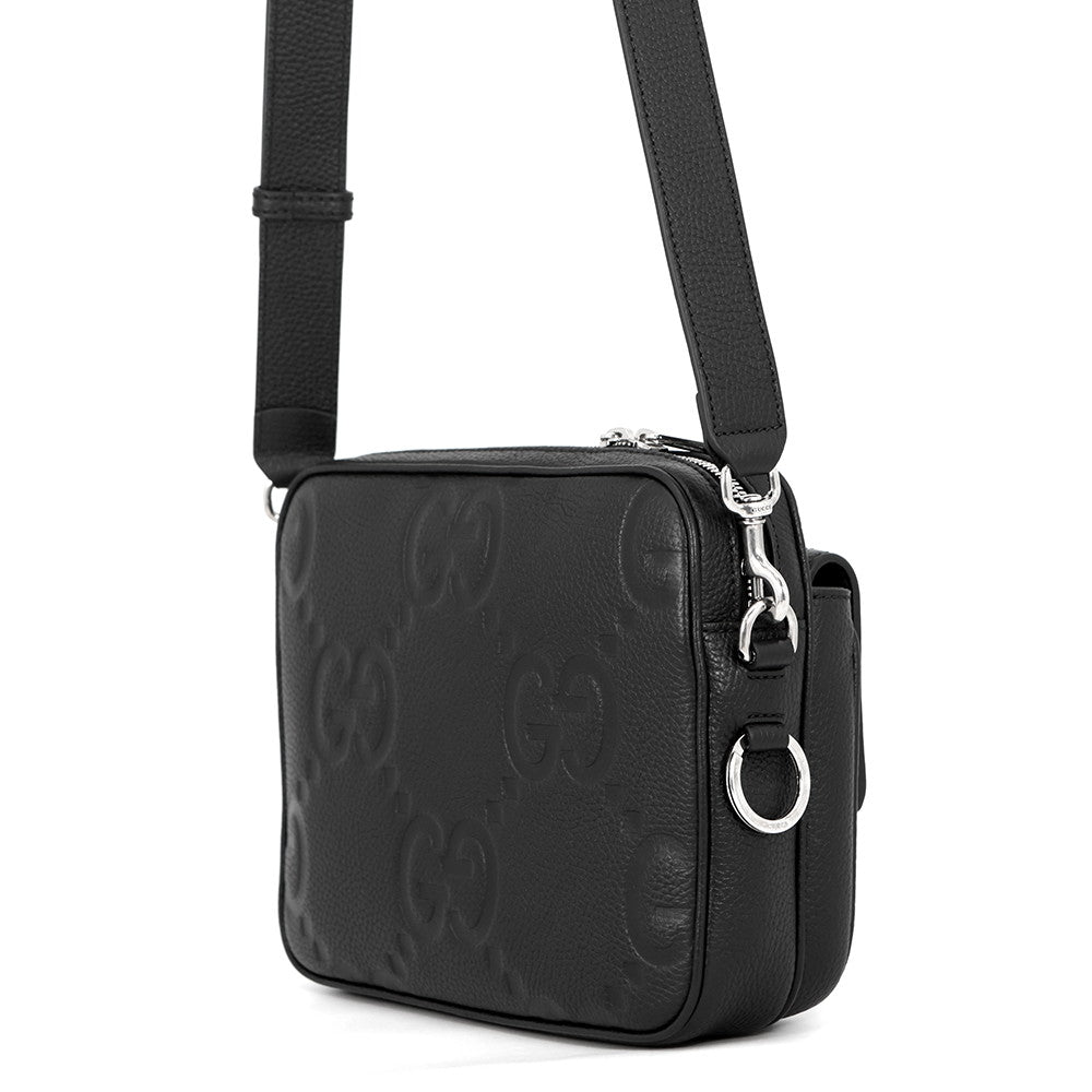 GUCCI Jumbo GG Small Cross Body Bag Black794088 Leather