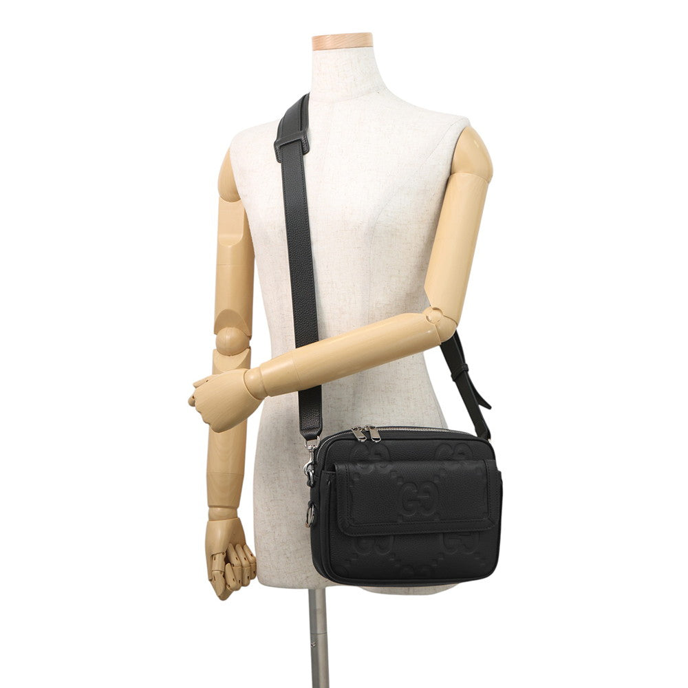 GUCCI Jumbo GG Small Cross Body Bag Black794088 Leather