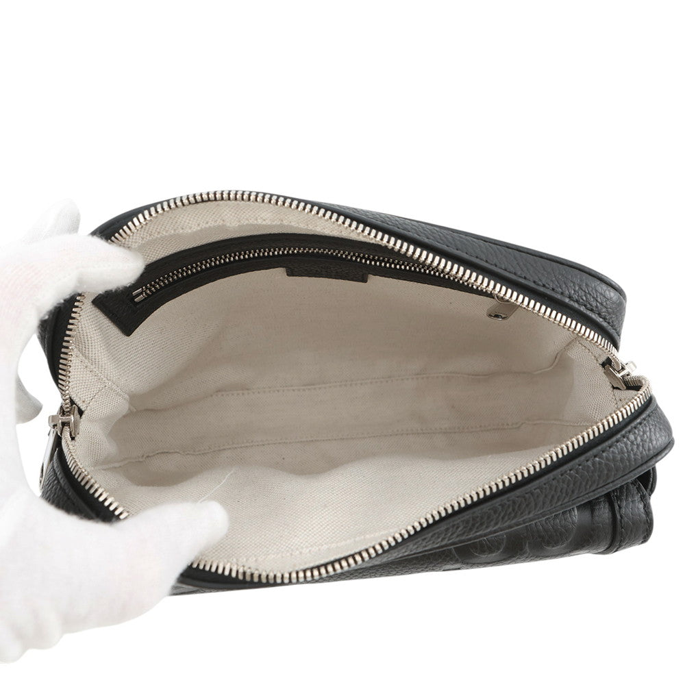 GUCCI Jumbo GG Small Cross Body Bag Black794088 Leather