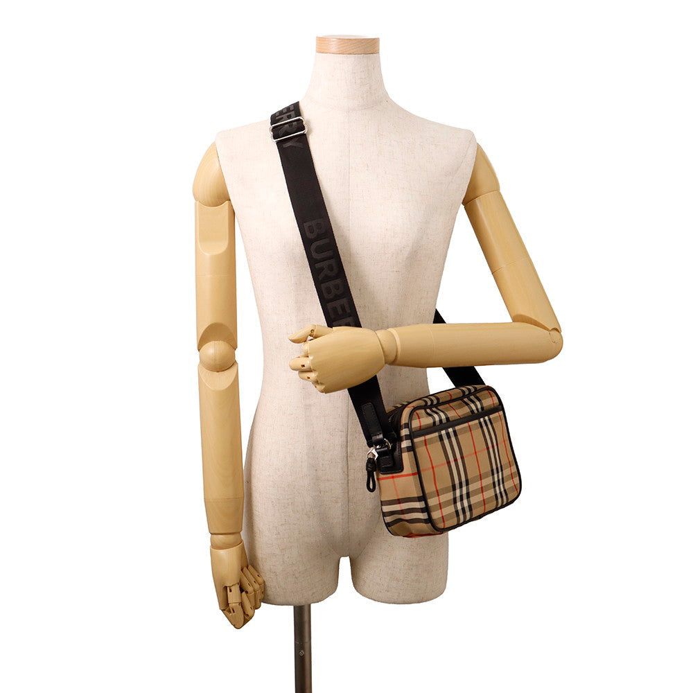 BURBERRY Nova Check Shoulder Bag Beige/Multicolor8010152 Canvas Leather