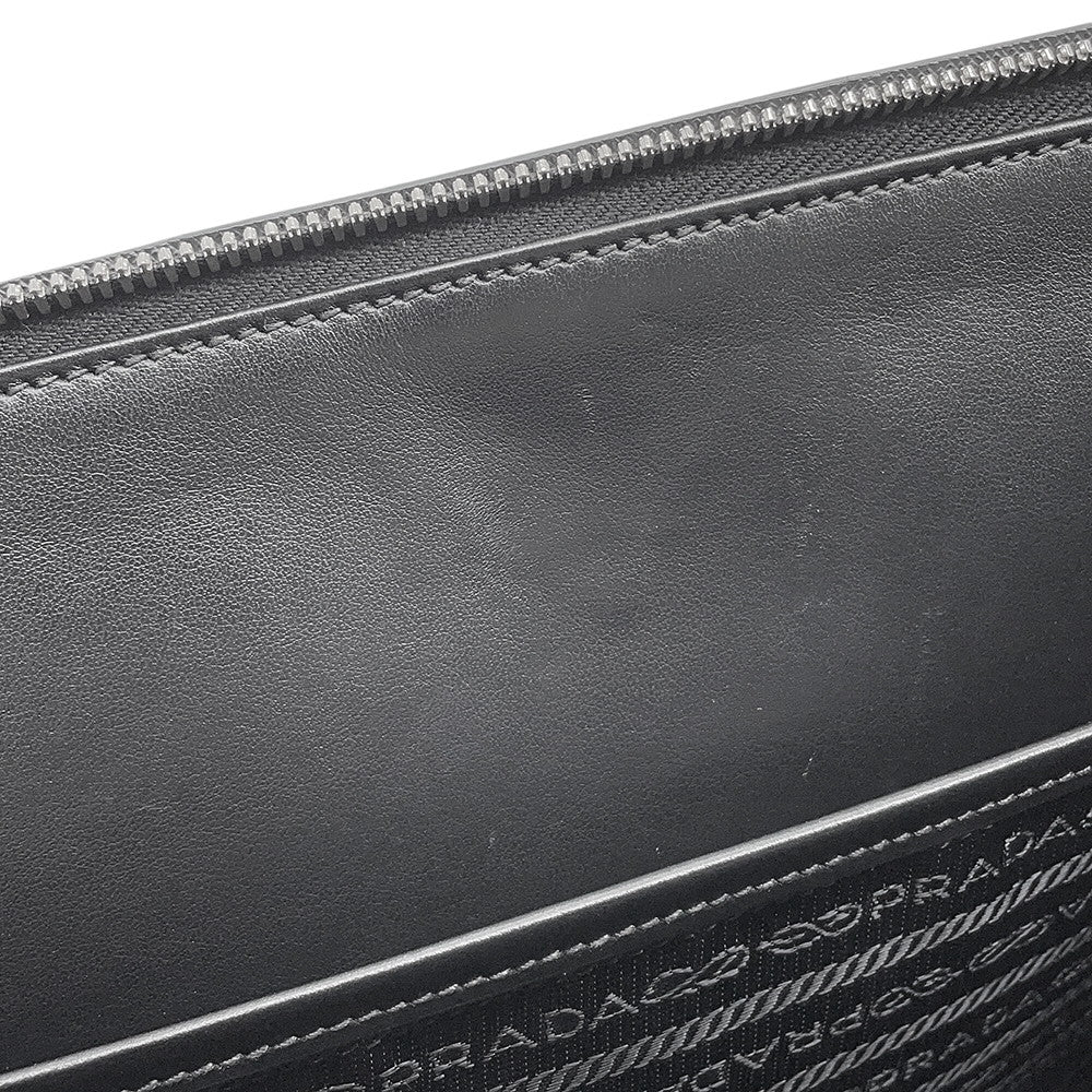 PRADA Clutch Bag Black2VN003 Leather