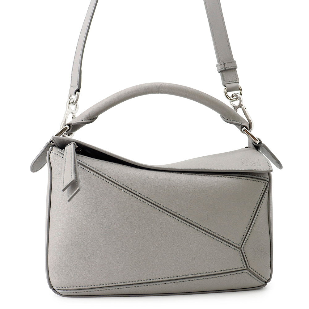 LOEWE Puzzle bag Gray322.30.S21 Leather Size Small