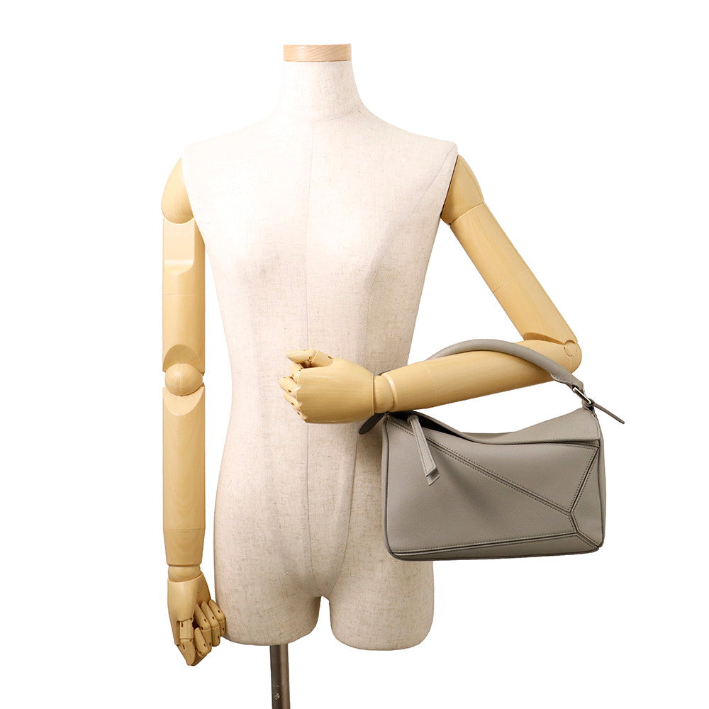 LOEWE Puzzle bag Gray322.30.S21 Leather Size Small