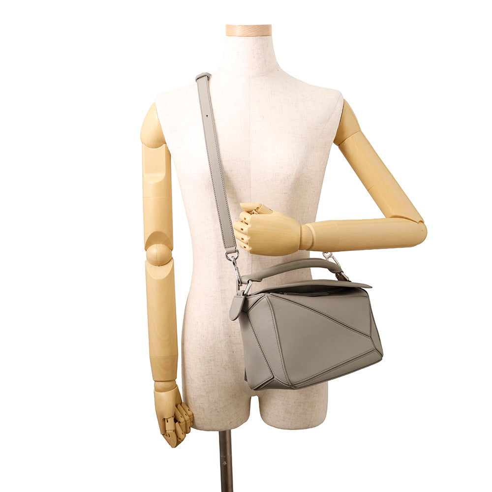 LOEWE Puzzle bag Gray322.30.S21 Leather Size Small