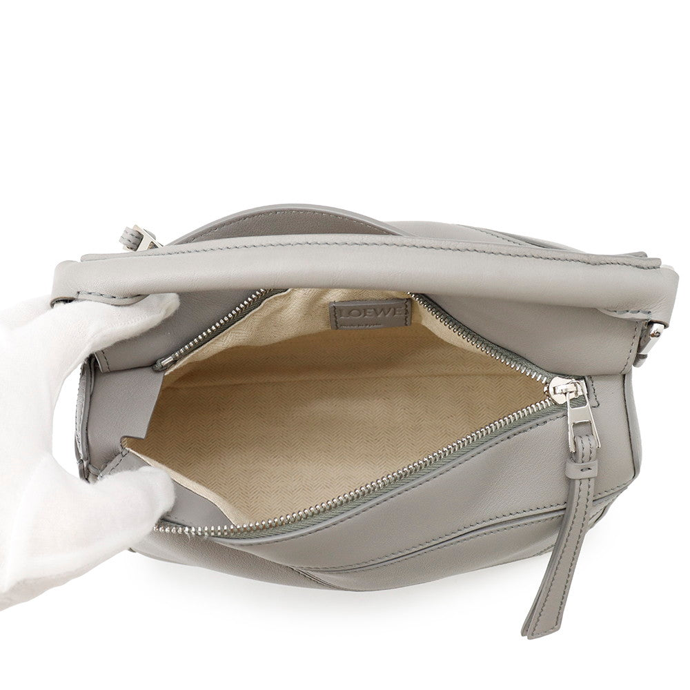 LOEWE Puzzle bag Gray322.30.S21 Leather Size Small