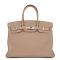 HERMES Birkin Argile Taurillon Clemence Size 35