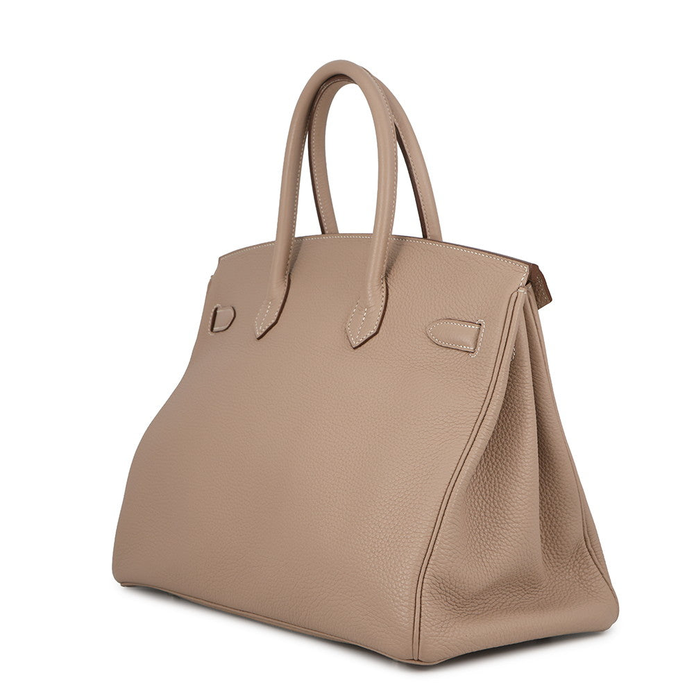 HERMES Birkin Argile Taurillon Clemence Size 35