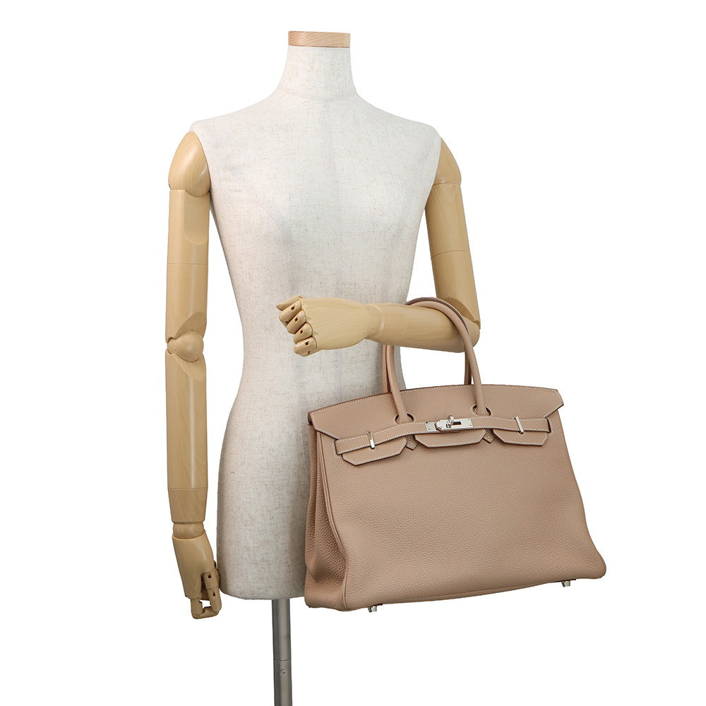HERMES Birkin Argile Taurillon Clemence Size 35