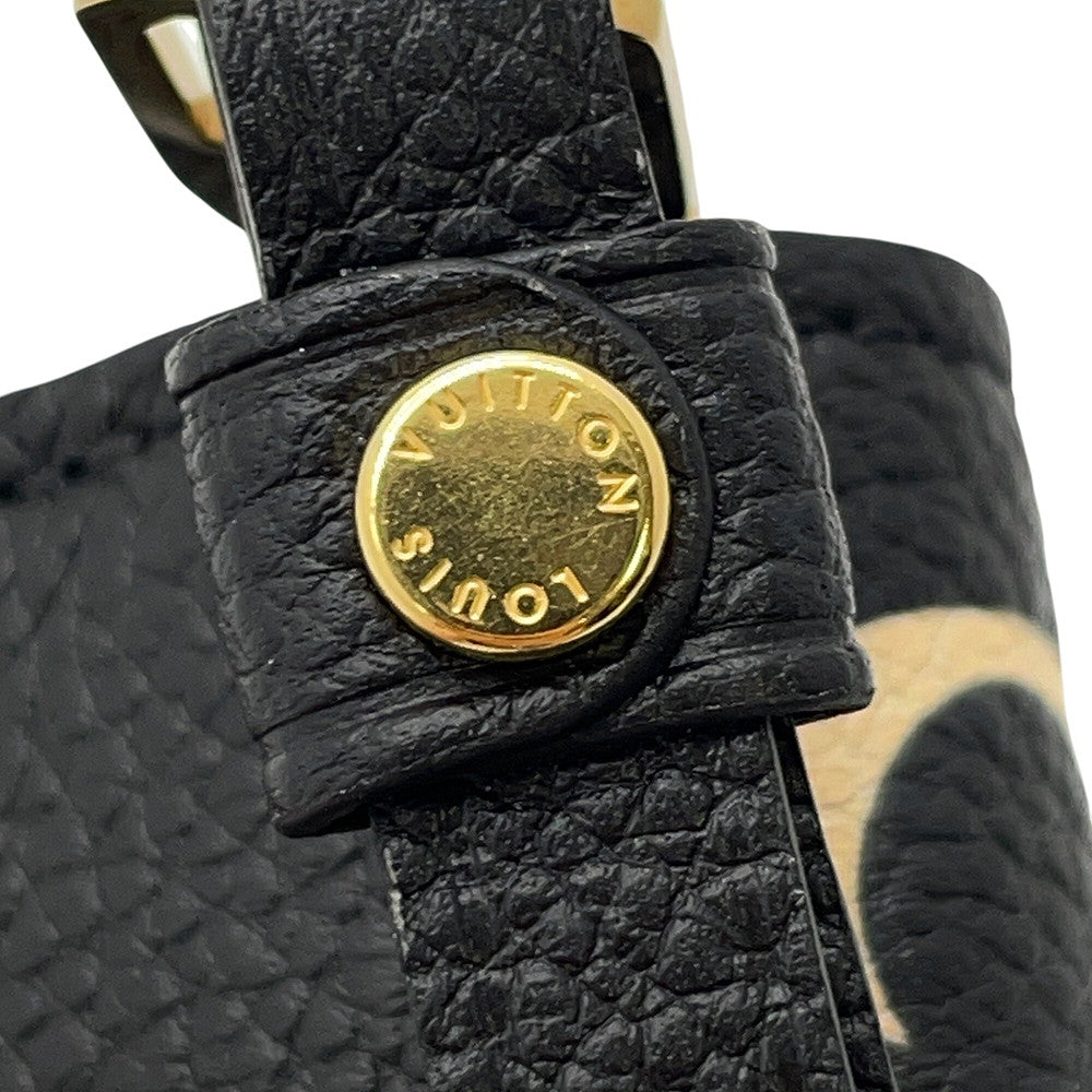 LOUIS VUITTON Zippy Wallet Noir/BeigeM80481 Bicolor Monogram Empreinte Leather