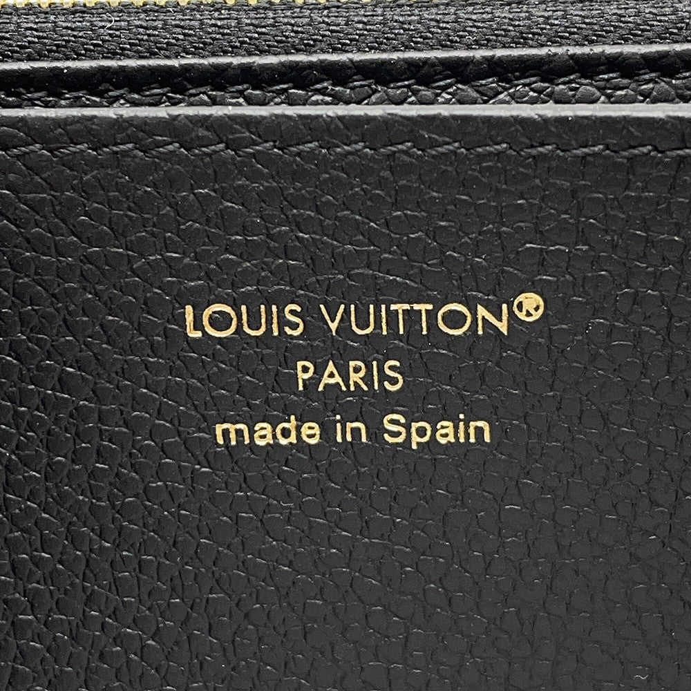 LOUIS VUITTON Zippy Wallet Noir/BeigeM80481 Bicolor Monogram Empreinte Leather