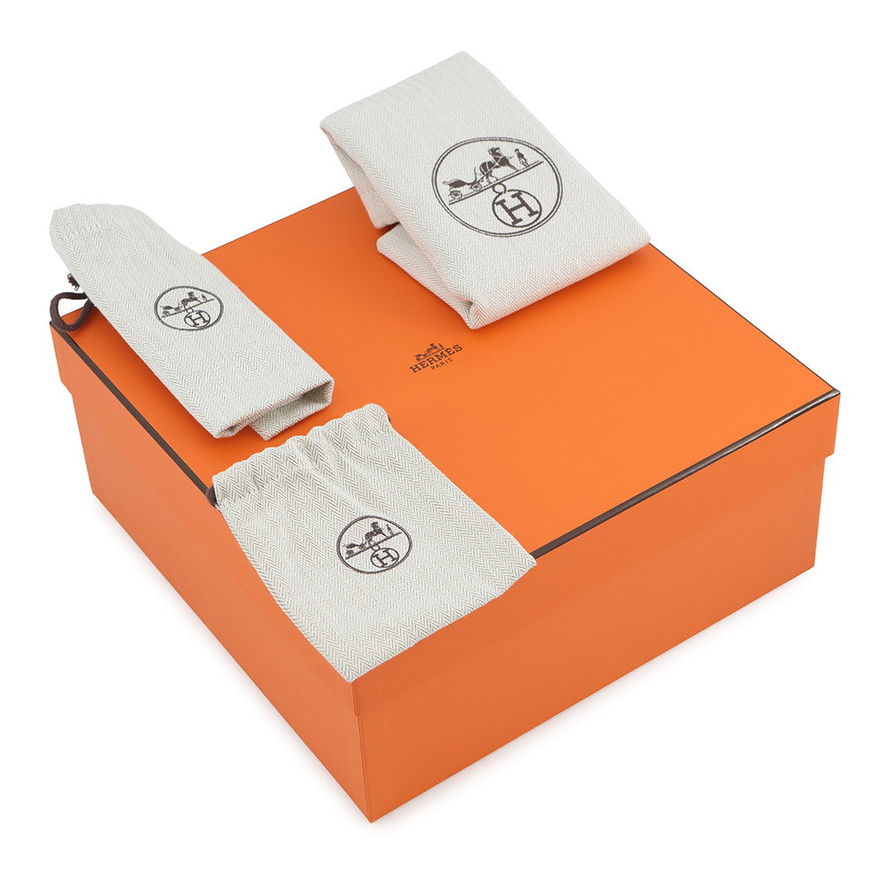 HERMES Videpoches Shoulder Bag Vert Mangrove Togo Leather