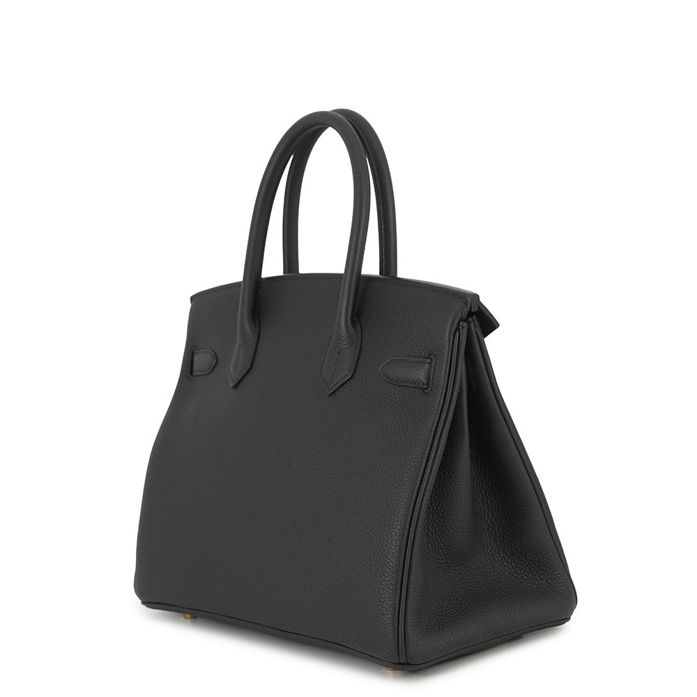 HERMES Birkin Black Togo Leather Size 30