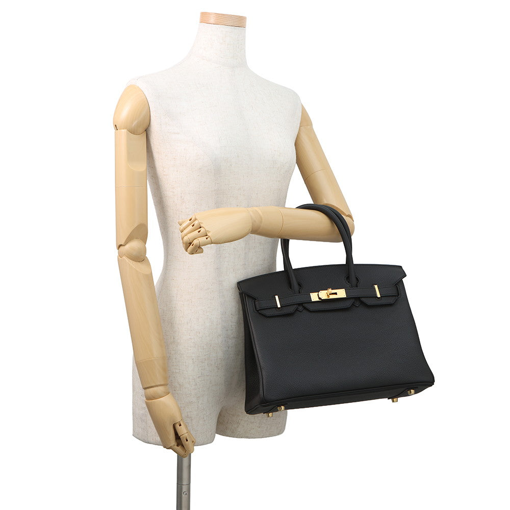 HERMES Birkin Black Togo Leather Size 30