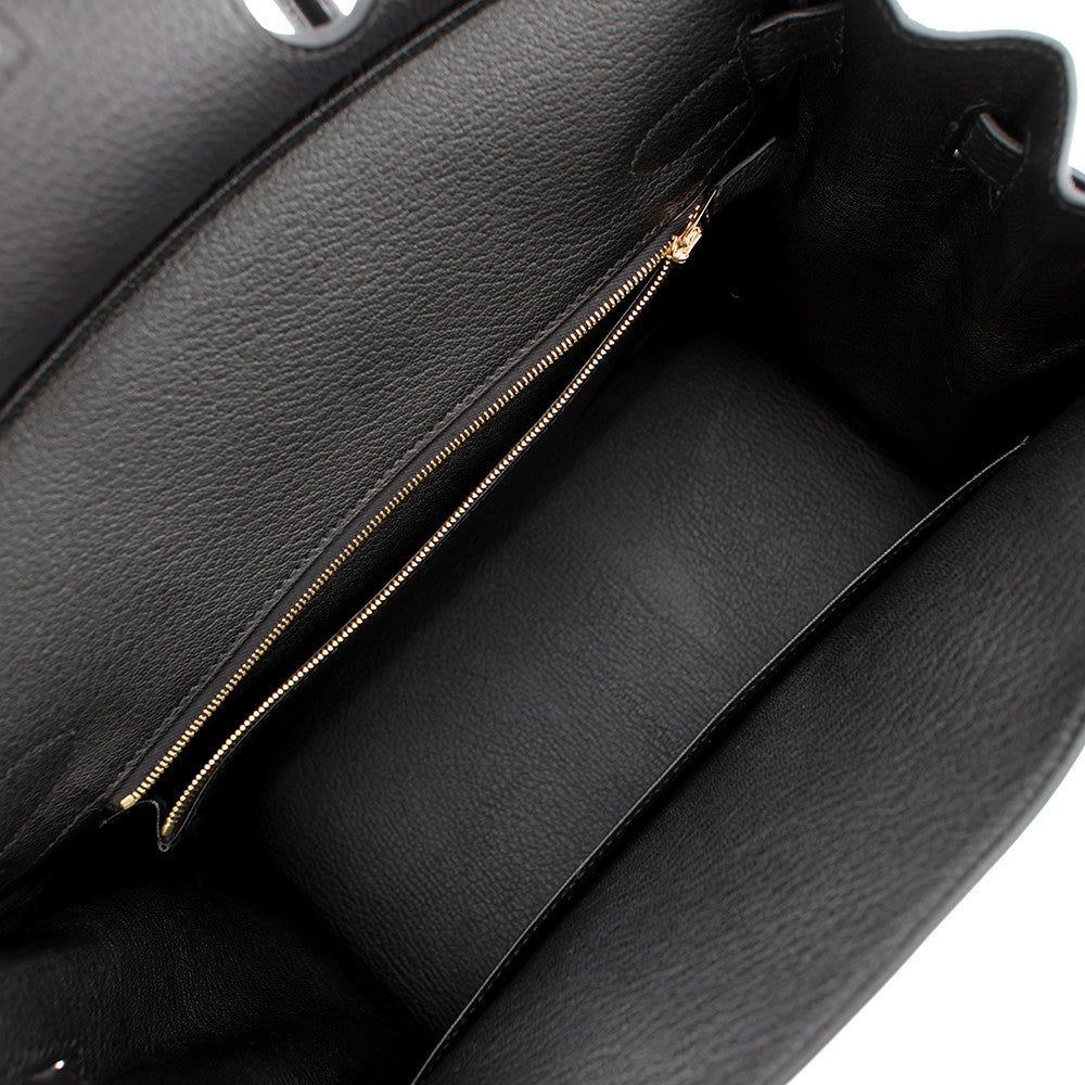 HERMES Birkin Black Togo Leather Size 30