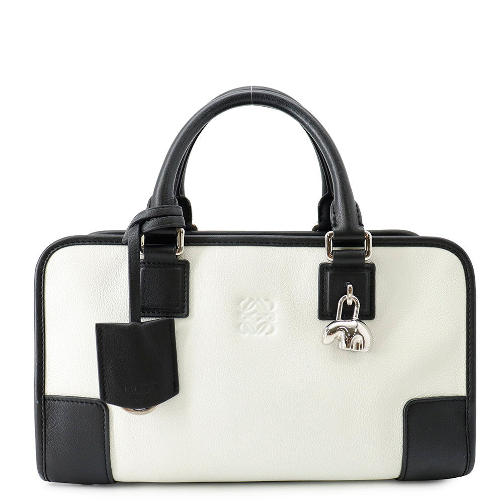 LOEWE Amazona Limited Edition White/Black35279A03PL Leather Size 28
