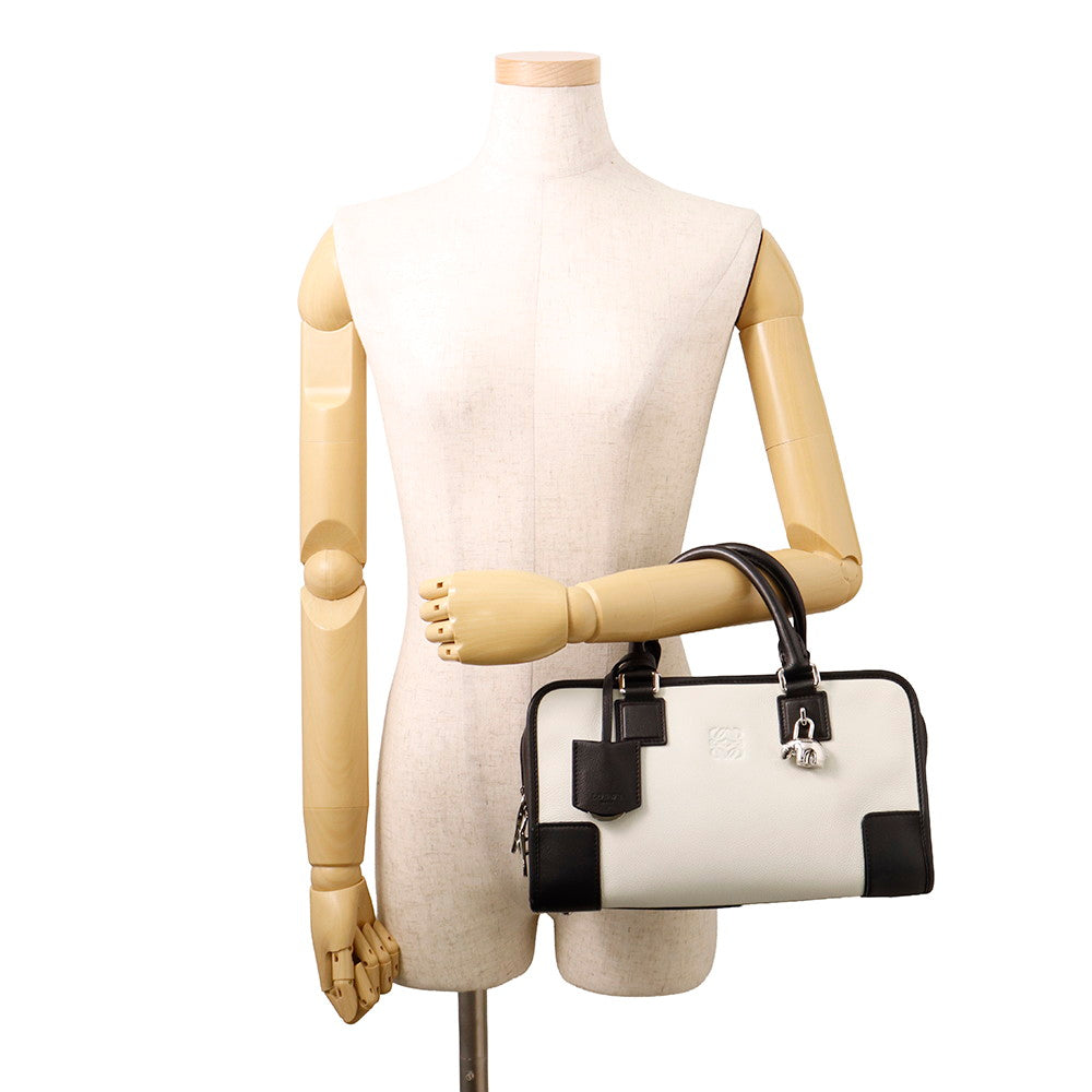LOEWE Amazona Limited Edition White/Black35279A03PL Leather Size 28