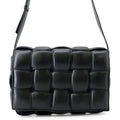 Bottega Veneta Maxi INTRECCIATO Paddet Cassette Shoulder Bag Black591970 Leather