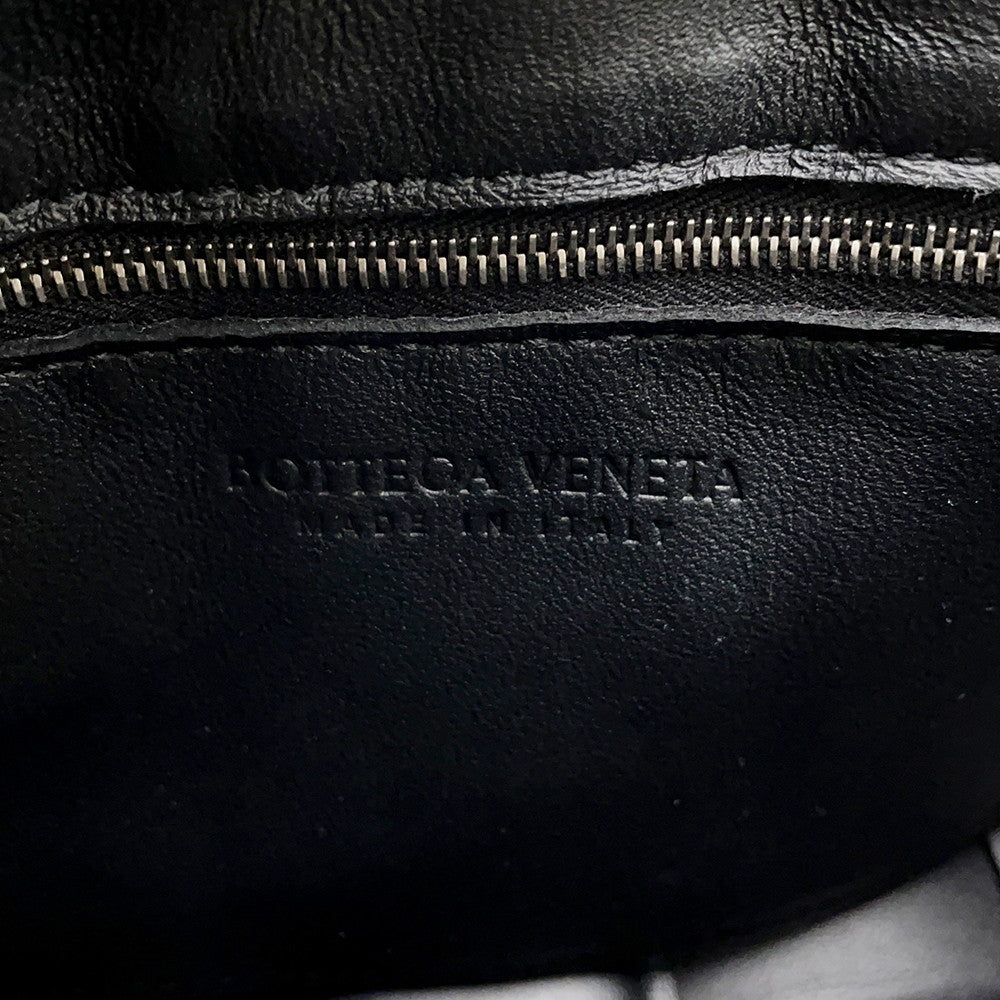 Bottega Veneta Maxi INTRECCIATO Paddet Cassette Shoulder Bag Black591970 Leather