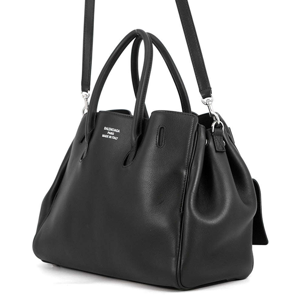 BALENCIAGA Bel Air Carryall Black812545 Leather Size Medium