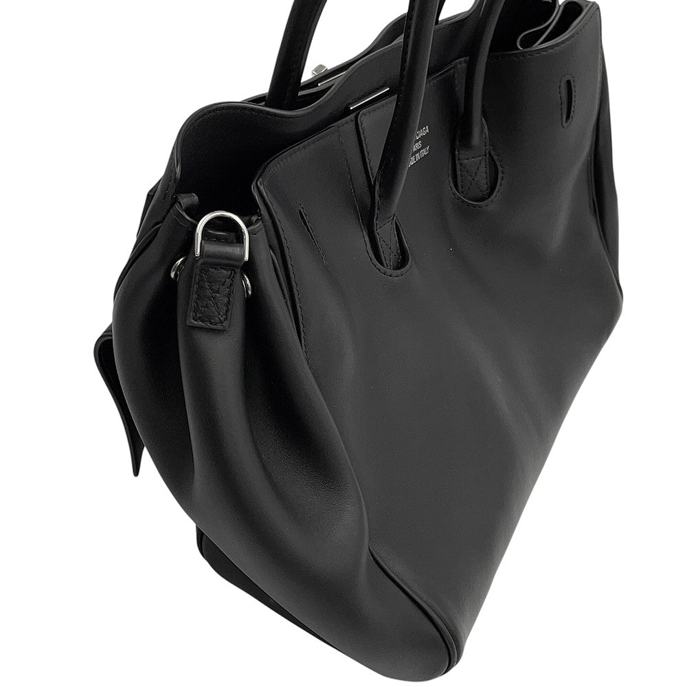 BALENCIAGA Bel Air Carryall Black812545 Leather Size Medium