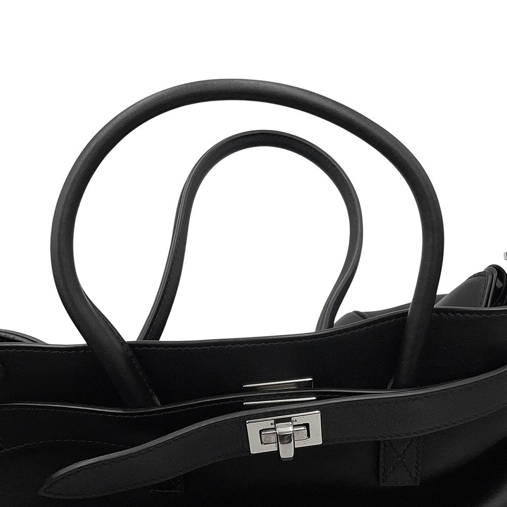 BALENCIAGA Bel Air Carryall Black812545 Leather Size Medium