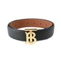 BURBERRY TB Logo Belt Size S Black8046538 Leather