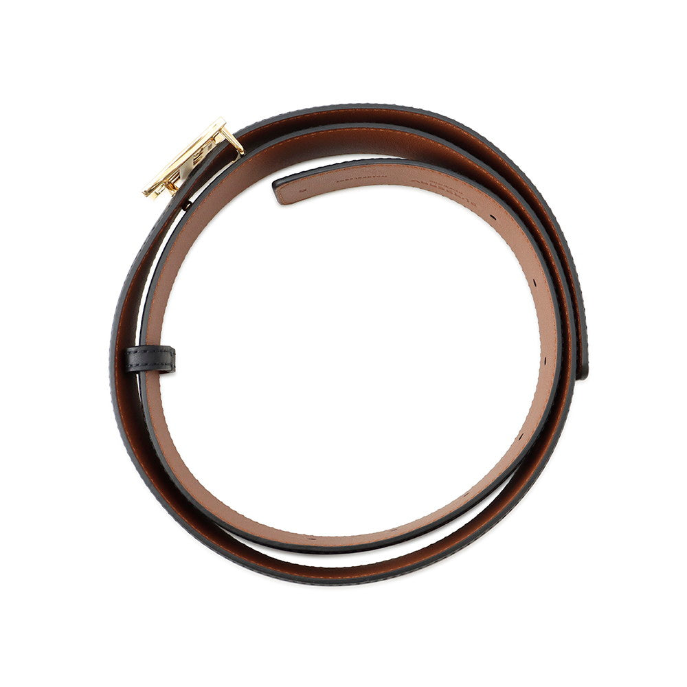 BURBERRY TB Logo Belt Size S Black8046538 Leather