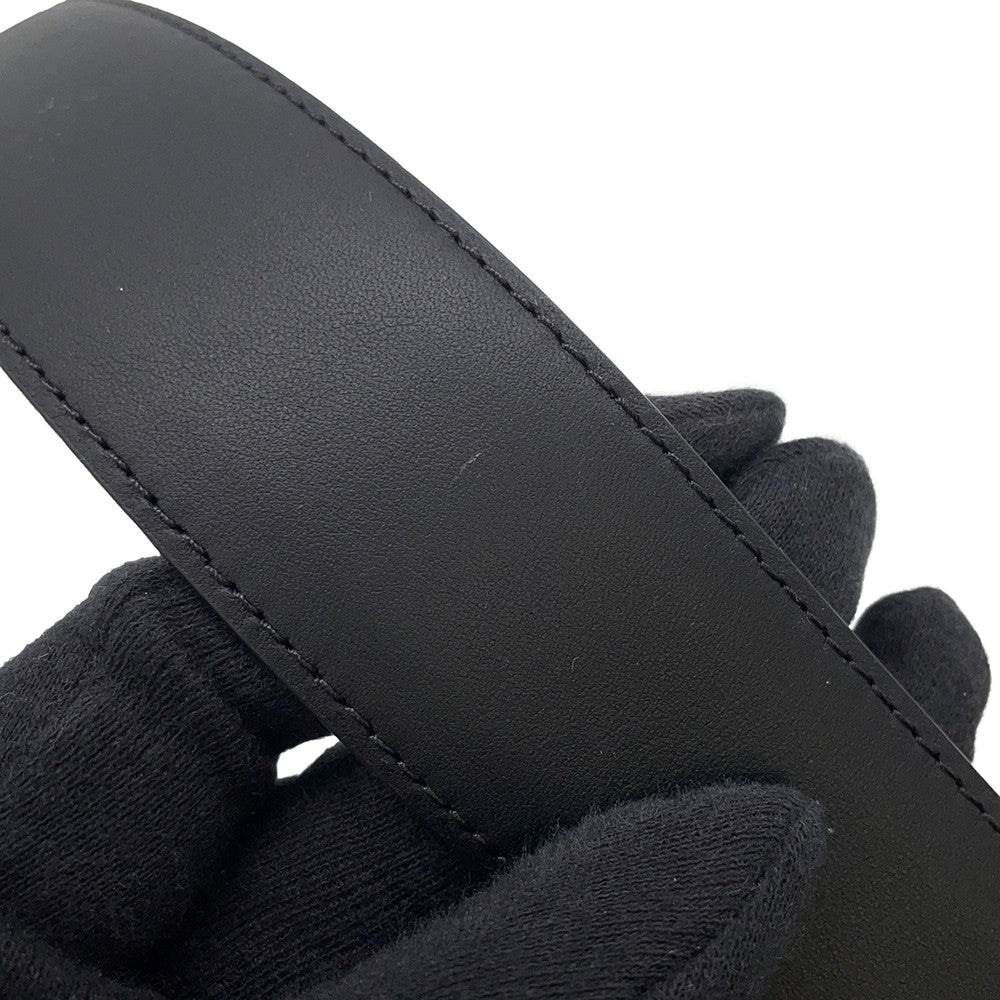 BURBERRY TB Logo Belt Size S Black8046538 Leather