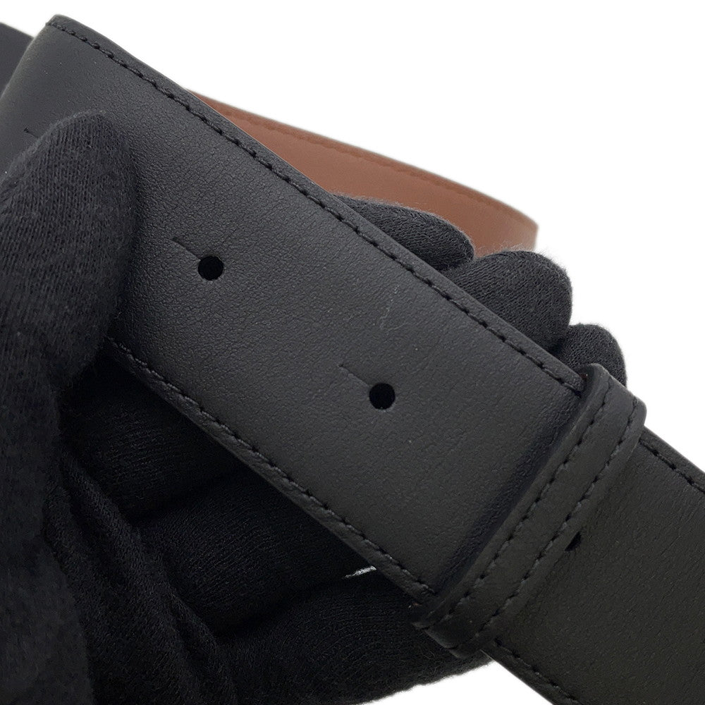 BURBERRY TB Logo Belt Size S Black8046538 Leather
