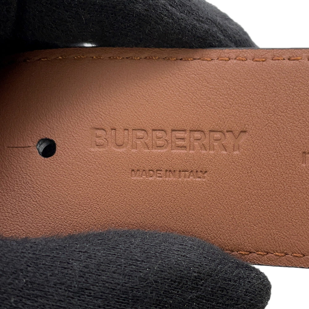 BURBERRY TB Logo Belt Size S Black8046538 Leather