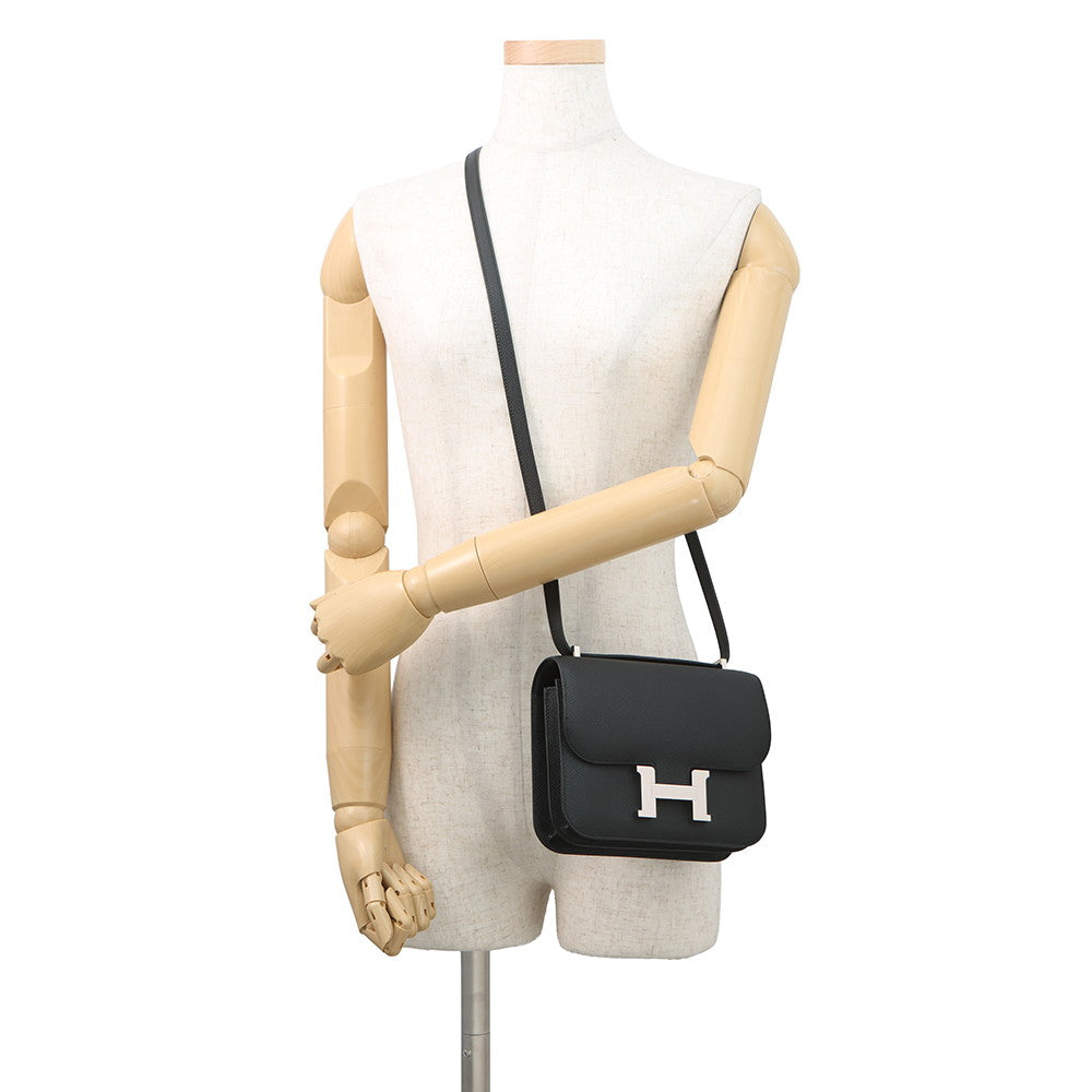 HERMES Constance3 Miroir Black Epsom Size Mini