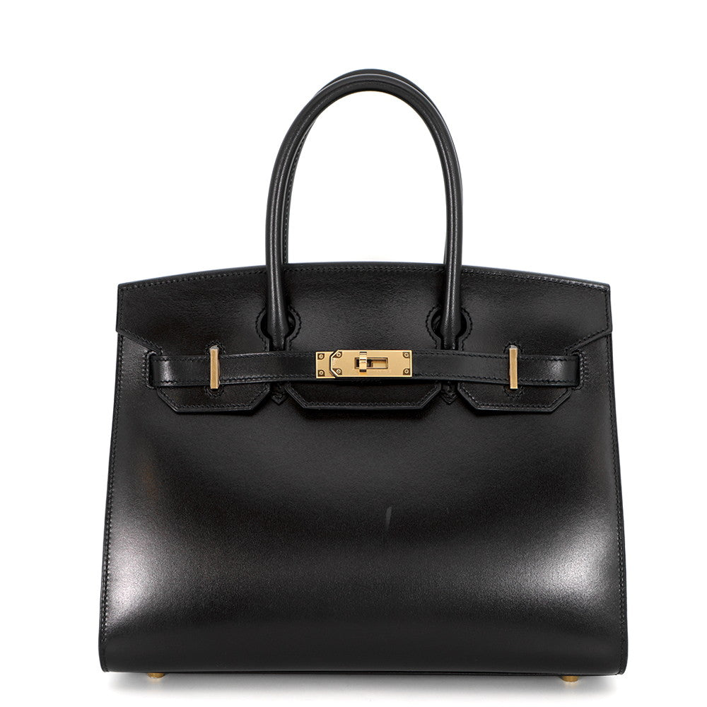 HERMES BirkinSellier Black Box Calf Leather Size 30