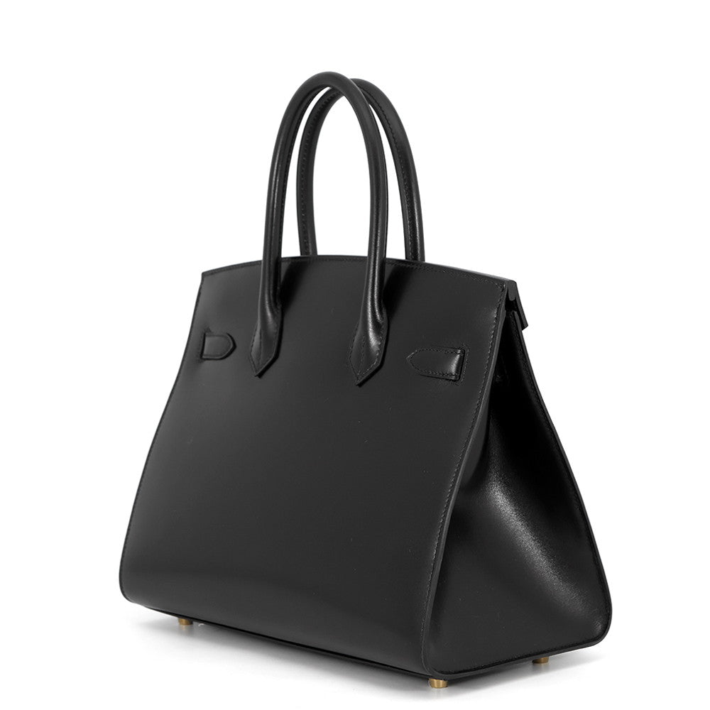 HERMES BirkinSellier Black Box Calf Leather Size 30