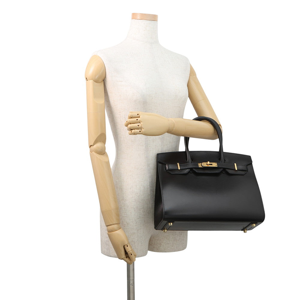 HERMES BirkinSellier Black Box Calf Leather Size 30