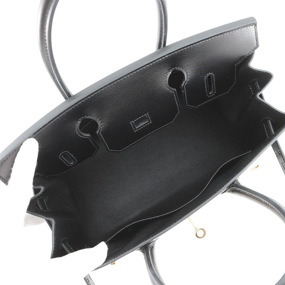 HERMES BirkinSellier Black Box Calf Leather Size 30