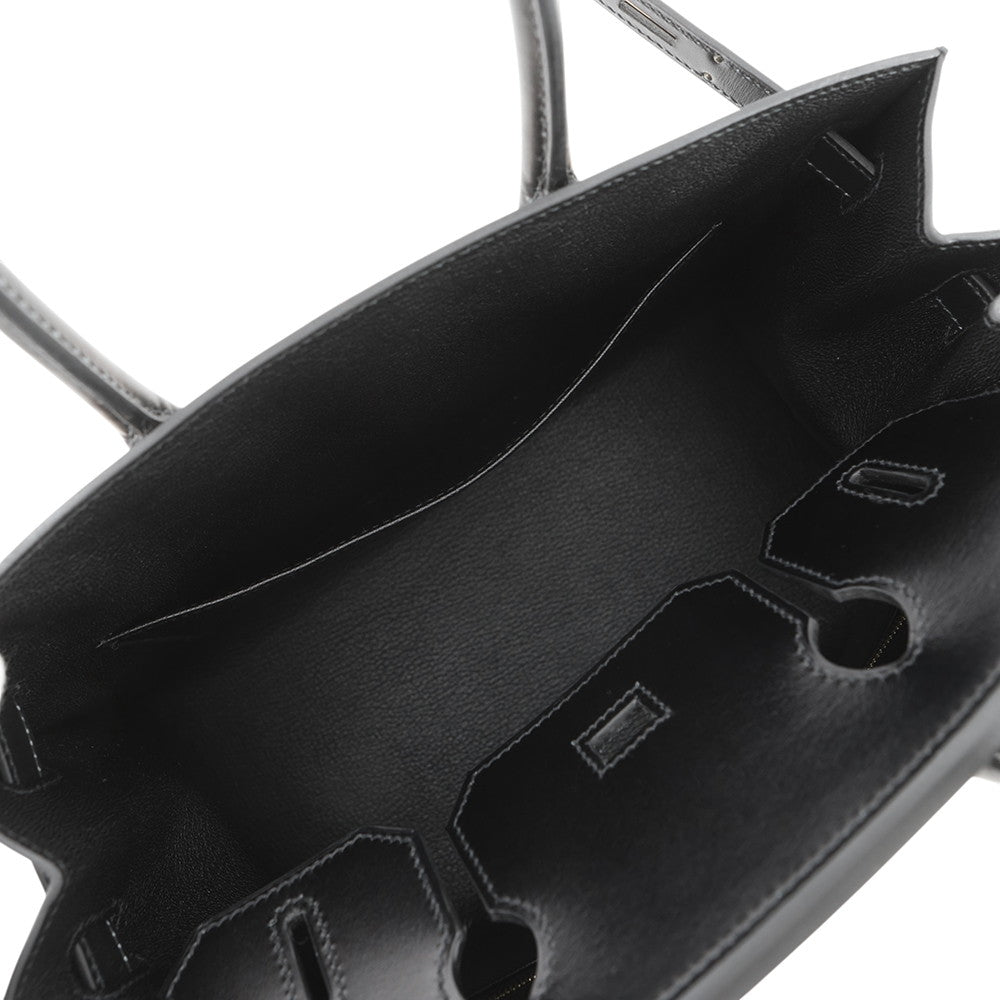 HERMES BirkinSellier Black Box Calf Leather Size 30