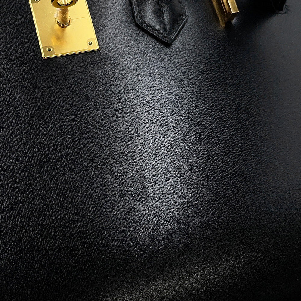 HERMES BirkinSellier Black Box Calf Leather Size 30