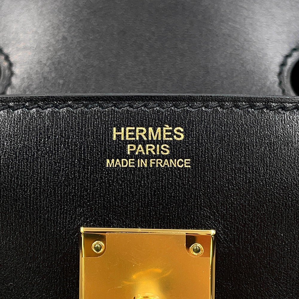 HERMES BirkinSellier Black Box Calf Leather Size 30