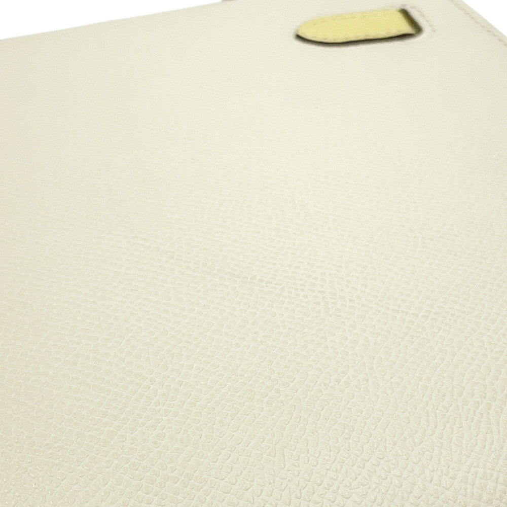 HERMES Kelly Sellier tricolor Nata / Jaune Poussin / Sesame Epsom Size 25