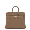HERMES Birkin Etoupe Togo Leather Size 25