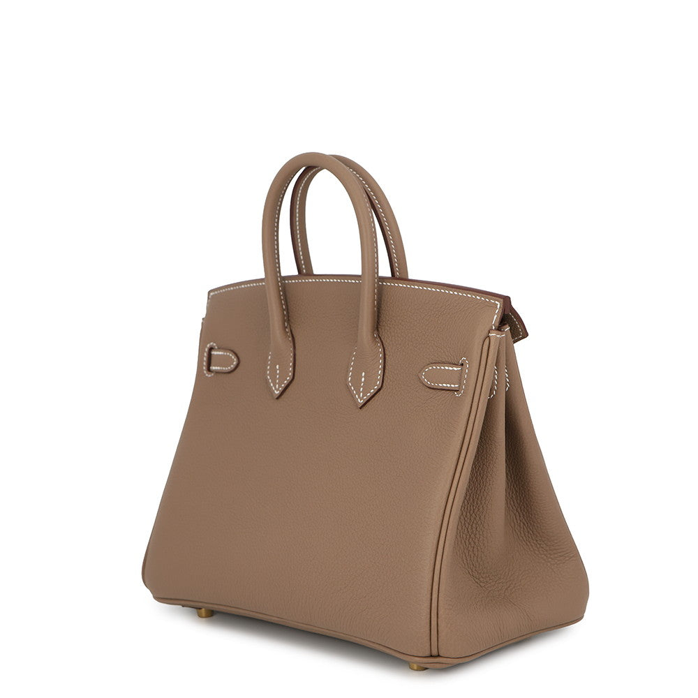HERMES Birkin Etoupe Togo Leather Size 25