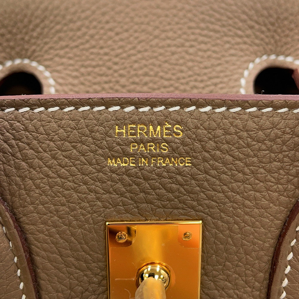 HERMES Birkin Etoupe Togo Leather Size 25