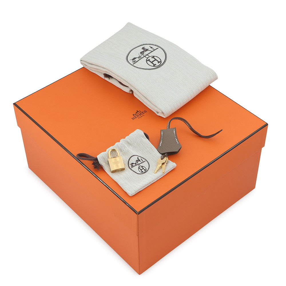 HERMES Birkin Etoupe Togo Leather Size 25