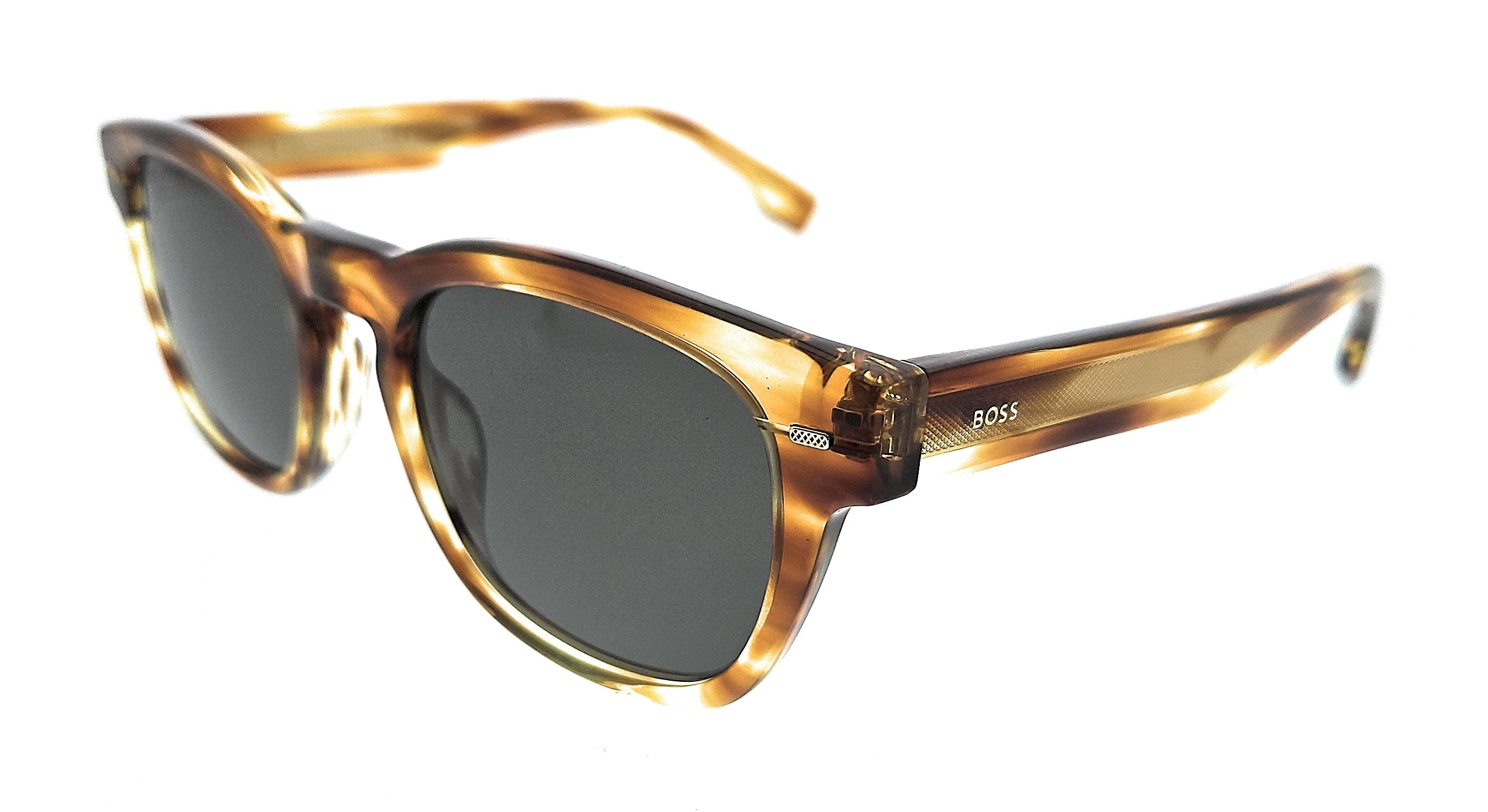 Hugo Boss BOSS 1380/S WGW WGW Striped Brown Square Sunglasses