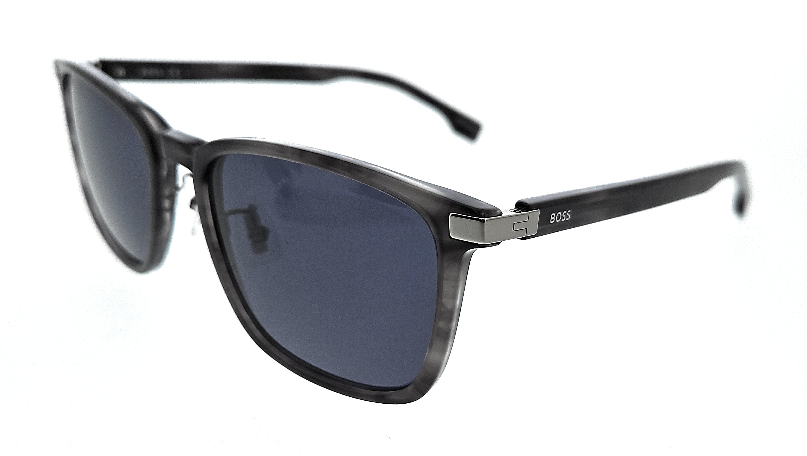 Hugo Boss BOSS 1406/F/SK 2W8 2W8 Grey Horn Square Sunglasses